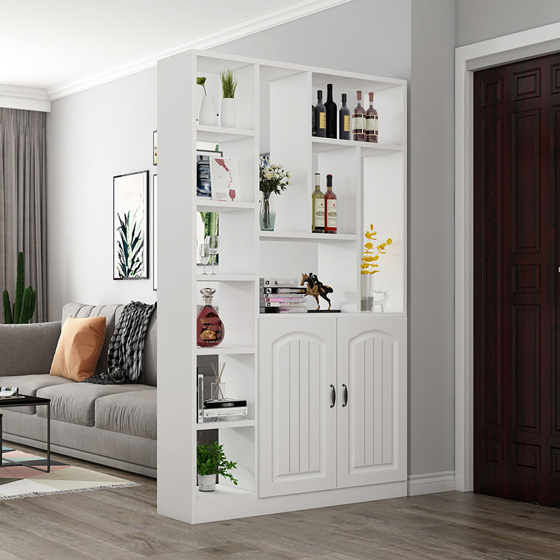 Modern Cabinet Water Resistant Wood Accent Cabinet with Doors 47"L x 12"W x 79"H White 2 Clearhalo 'Cabinets & Chests' 'cabinets_chests' 'furn' 'furn_cabinets_chests' 'Furniture' 'Living Room Furniture' 7521642