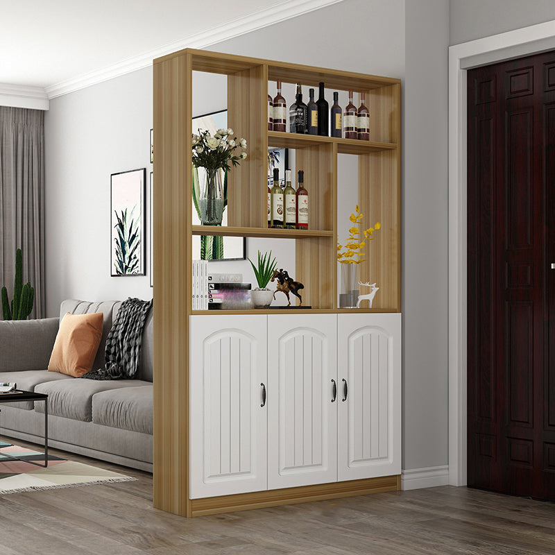 Modern Cabinet Water Resistant Wood Accent Cabinet with Doors 47"L x 12"W x 79"H Natural 3 Clearhalo 'Cabinets & Chests' 'cabinets_chests' 'furn' 'furn_cabinets_chests' 'Furniture' 'Living Room Furniture' 7521653