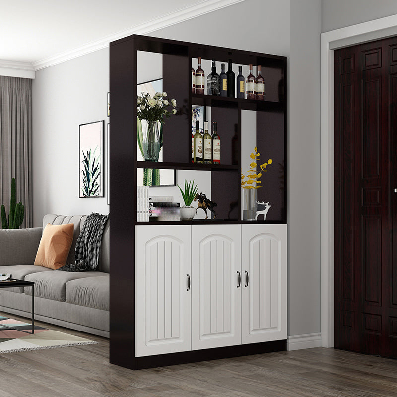 Modern Cabinet Water Resistant Wood Accent Cabinet with Doors 47"L x 12"W x 79"H Dark Walnut 3 Clearhalo 'Cabinets & Chests' 'cabinets_chests' 'furn' 'furn_cabinets_chests' 'Furniture' 'Living Room Furniture' 7521655