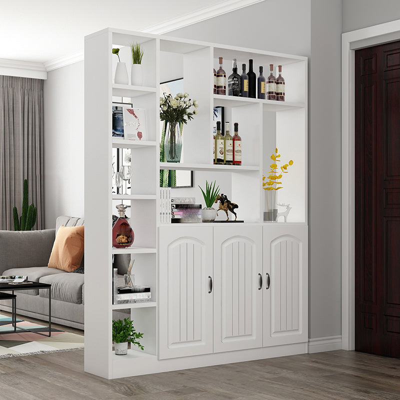 Modern Cabinet Water Resistant Wood Accent Cabinet with Doors 59.1"L x 11.8"W x 78.7"H White 3 Clearhalo 'Cabinets & Chests' 'cabinets_chests' 'furn' 'furn_cabinets_chests' 'Furniture' 'Living Room Furniture' 7521656