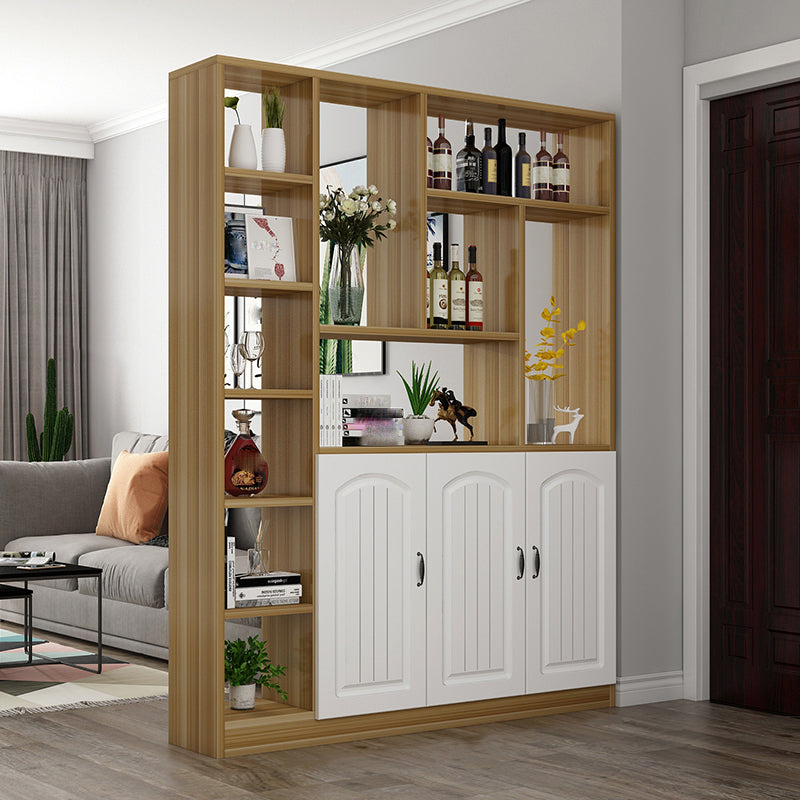 Modern Cabinet Water Resistant Wood Accent Cabinet with Doors 59.1"L x 11.8"W x 78.7"H Natural 3 Clearhalo 'Cabinets & Chests' 'cabinets_chests' 'furn' 'furn_cabinets_chests' 'Furniture' 'Living Room Furniture' 7521657