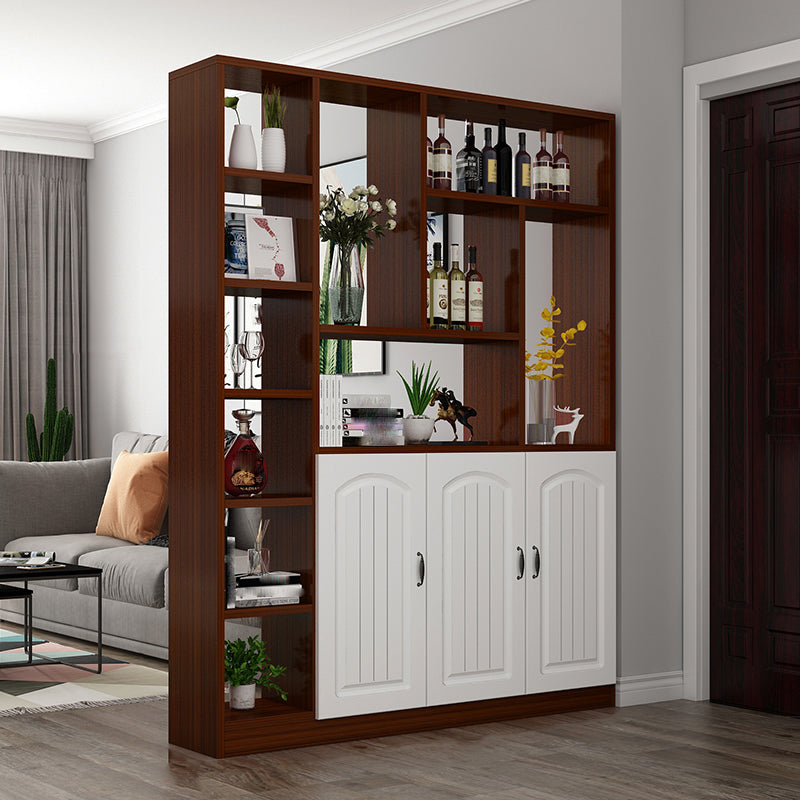 Modern Cabinet Water Resistant Wood Accent Cabinet with Doors 59.1"L x 11.8"W x 78.7"H Walnut 3 Clearhalo 'Cabinets & Chests' 'cabinets_chests' 'furn' 'furn_cabinets_chests' 'Furniture' 'Living Room Furniture' 7521658