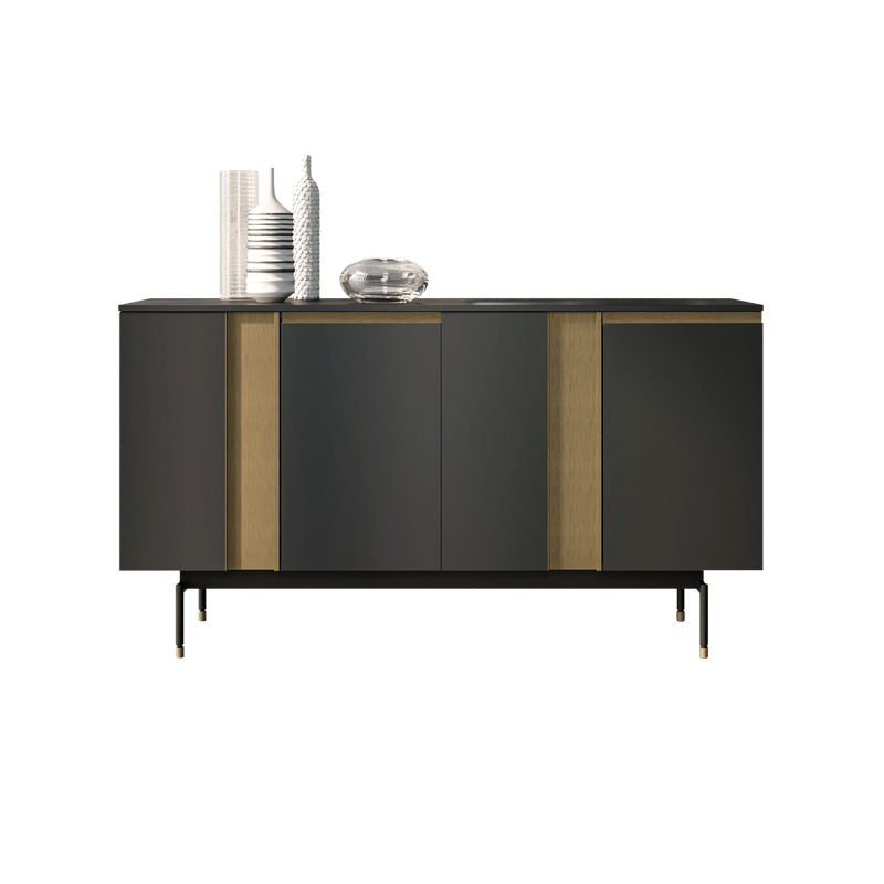 Standard Cabinet Metal and Solid Wood Accent Cabinet with Doors 51"L x 16"W x 35"H Clearhalo 'Cabinets & Chests' 'cabinets_chests' 'furn' 'furn_cabinets_chests' 'Furniture' 'Living Room Furniture' 7521681
