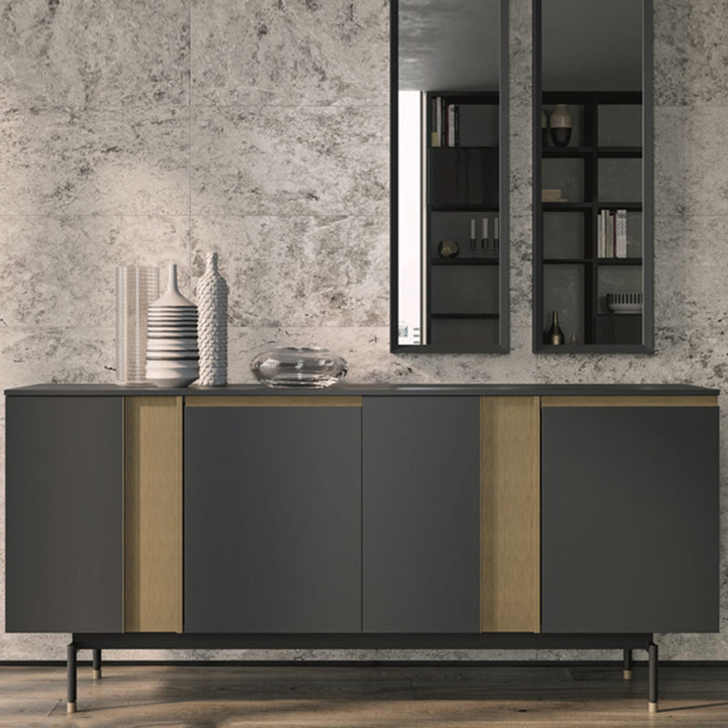 Standard Cabinet Metal and Solid Wood Accent Cabinet with Doors 63"L x 16"W x 35"H Clearhalo 'Cabinets & Chests' 'cabinets_chests' 'furn' 'furn_cabinets_chests' 'Furniture' 'Living Room Furniture' 7521682