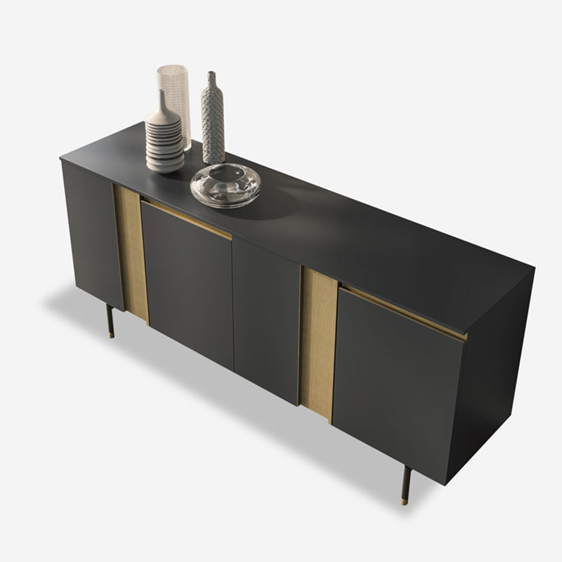 Standard Cabinet Metal and Solid Wood Accent Cabinet with Doors Clearhalo 'Cabinets & Chests' 'cabinets_chests' 'furn' 'furn_cabinets_chests' 'Furniture' 'Living Room Furniture' 7521685