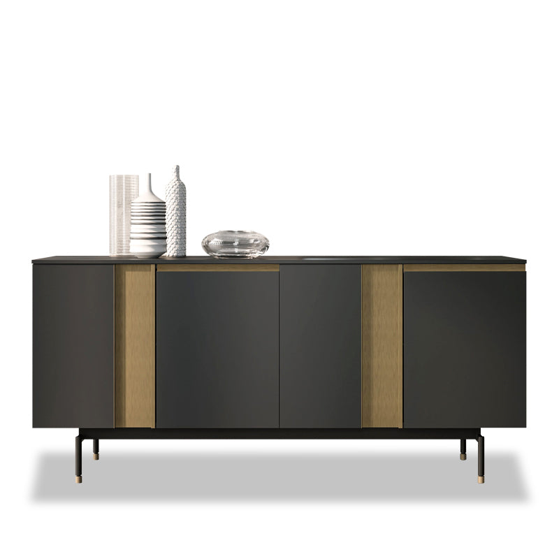 Standard Cabinet Metal and Solid Wood Accent Cabinet with Doors Clearhalo 'Cabinets & Chests' 'cabinets_chests' 'furn' 'furn_cabinets_chests' 'Furniture' 'Living Room Furniture' 7521690