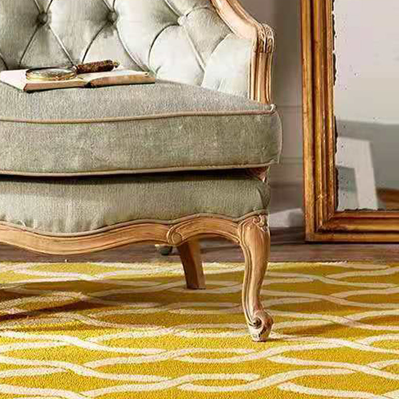 French Country Sofa Solid Wood Tufted Split-Back Settee for Living Room