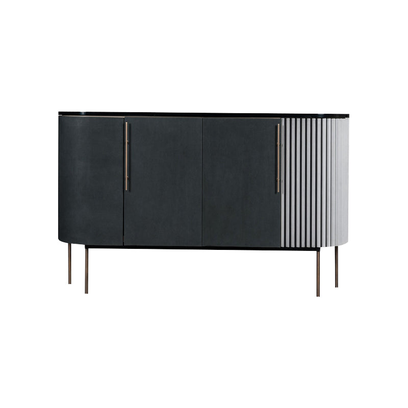 Metal and Solid Wood Cabinet Black Bar Pulls Straight Legs Accent Cabinet Clearhalo 'Cabinets & Chests' 'cabinets_chests' 'furn' 'furn_cabinets_chests' 'Furniture' 'Living Room Furniture' 7521712