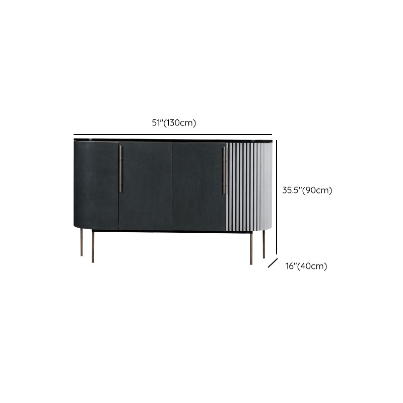 Metal and Solid Wood Cabinet Black Bar Pulls Straight Legs Accent Cabinet Clearhalo 'Cabinets & Chests' 'cabinets_chests' 'furn' 'furn_cabinets_chests' 'Furniture' 'Living Room Furniture' 7521719