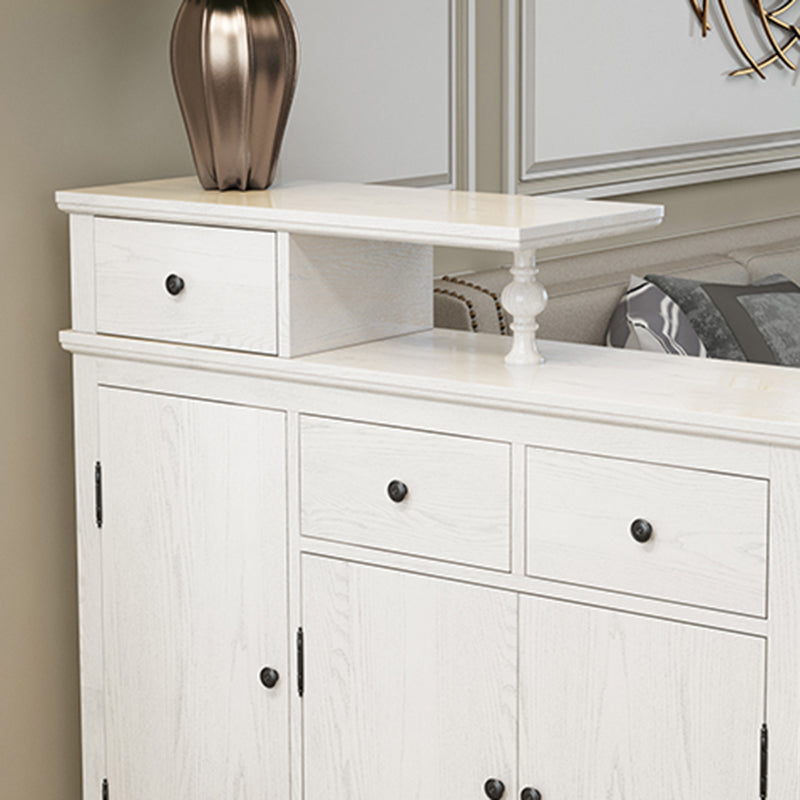 Distressed Wood Cabinet Wood 3 - Doors and 3 - Drawer Accent Cabinet Clearhalo 'Cabinets & Chests' 'cabinets_chests' 'furn' 'furn_cabinets_chests' 'Furniture' 'Living Room Furniture' 7521728