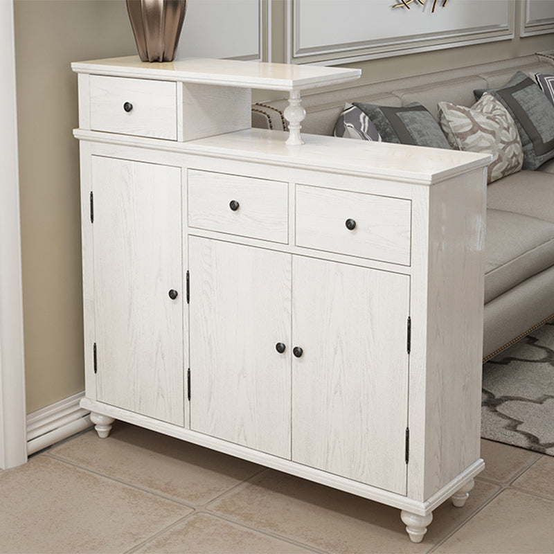 Distressed Wood Cabinet Wood 3 - Doors and 3 - Drawer Accent Cabinet Clearhalo 'Cabinets & Chests' 'cabinets_chests' 'furn' 'furn_cabinets_chests' 'Furniture' 'Living Room Furniture' 7521732