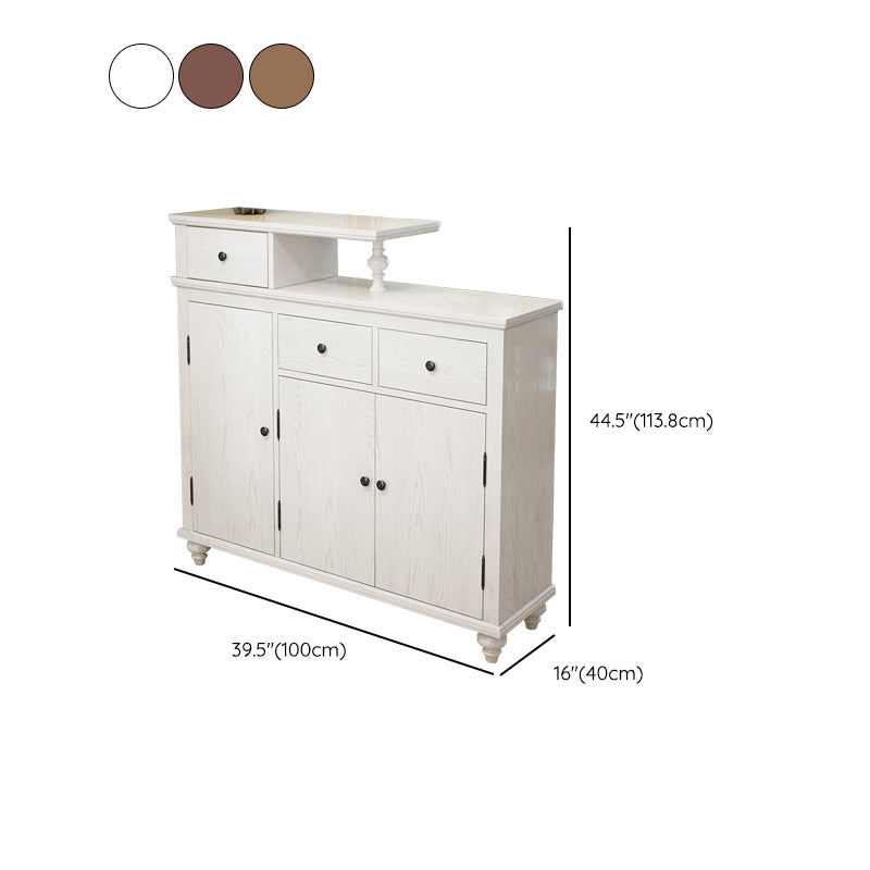 Distressed Wood Cabinet Wood 3 - Doors and 3 - Drawer Accent Cabinet Clearhalo 'Cabinets & Chests' 'cabinets_chests' 'furn' 'furn_cabinets_chests' 'Furniture' 'Living Room Furniture' 7521733