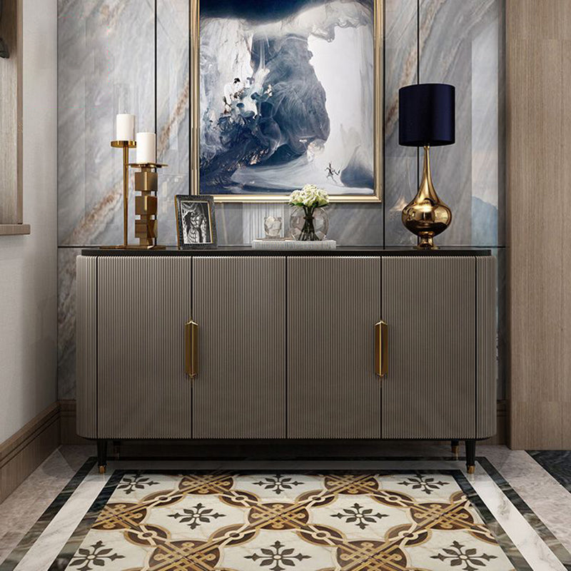 Modern Standard Accent Cabinet Wood Bar Pulls 4 - Doors Cabinet Clearhalo 'Cabinets & Chests' 'cabinets_chests' 'furn' 'furn_cabinets_chests' 'Furniture' 'Living Room Furniture' 7521735