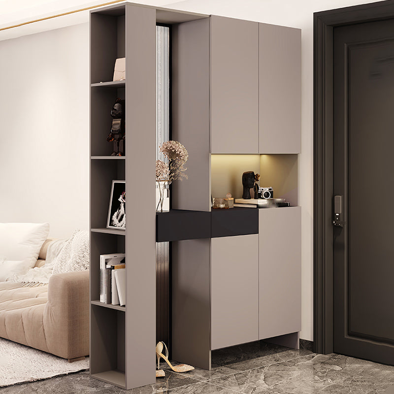 Modern Accent Cabinet Scratch Resistant and Stain Resistant Storage Cabinet with Doors 55"L x 14"W x 79"H 1 Clearhalo 'Cabinets & Chests' 'cabinets_chests' 'furn' 'furn_cabinets_chests' 'Furniture' 'Living Room Furniture' 7521768