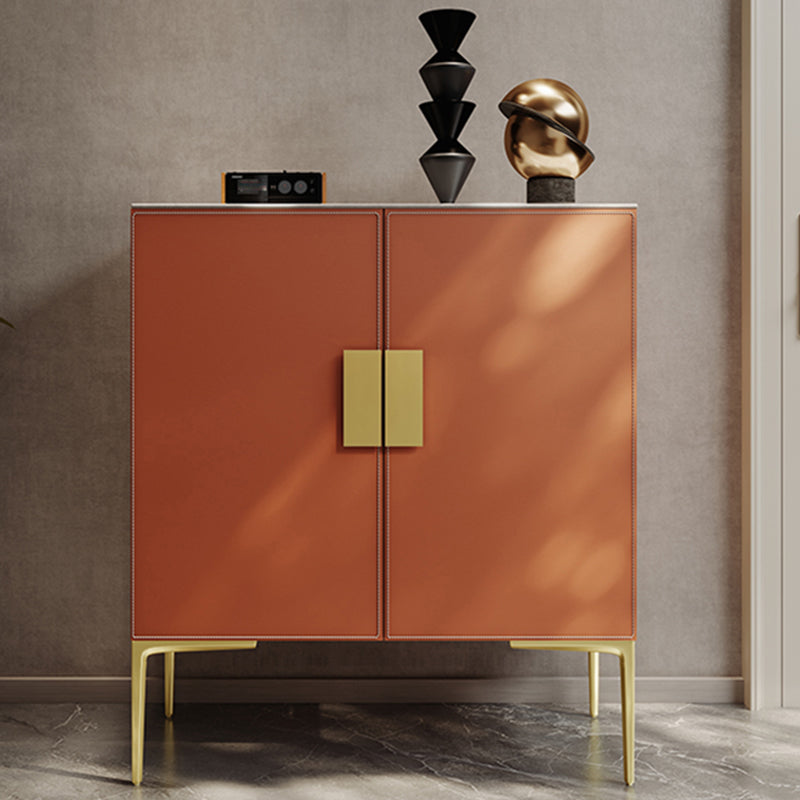 Orange Cabinet Standard 33.46" Tall Accent Cabinet with Doors Clearhalo 'Cabinets & Chests' 'cabinets_chests' 'furn' 'furn_cabinets_chests' 'Furniture' 'Living Room Furniture' 7521803
