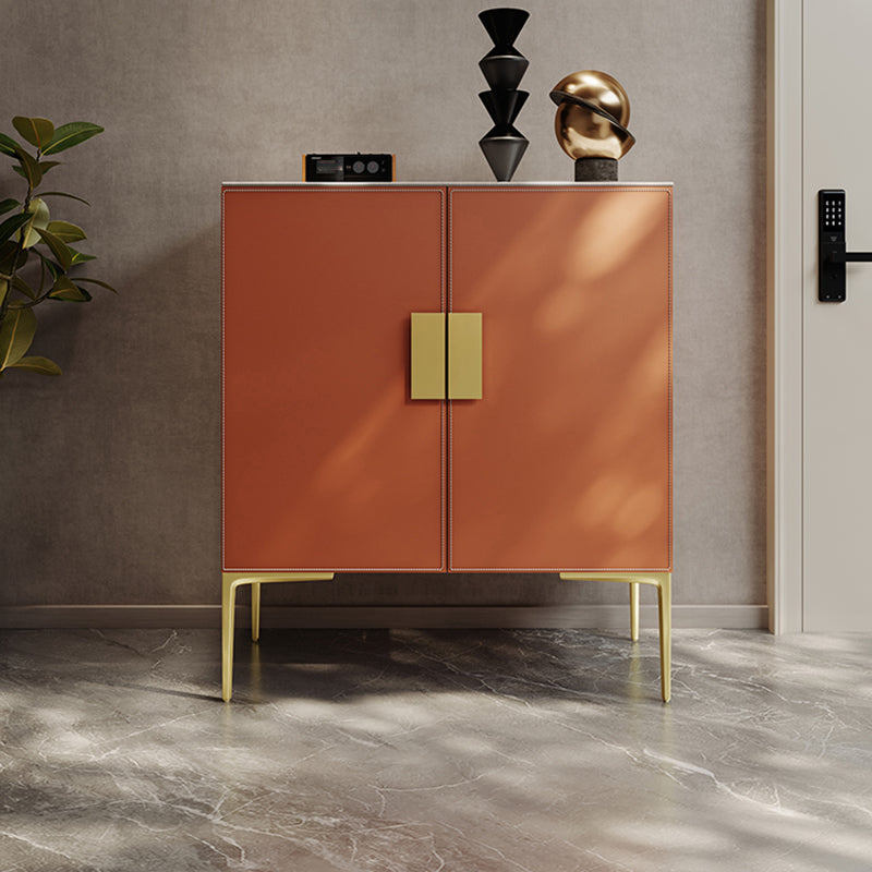 Orange Cabinet Standard 33.46" Tall Accent Cabinet with Doors Clearhalo 'Cabinets & Chests' 'cabinets_chests' 'furn' 'furn_cabinets_chests' 'Furniture' 'Living Room Furniture' 7521807