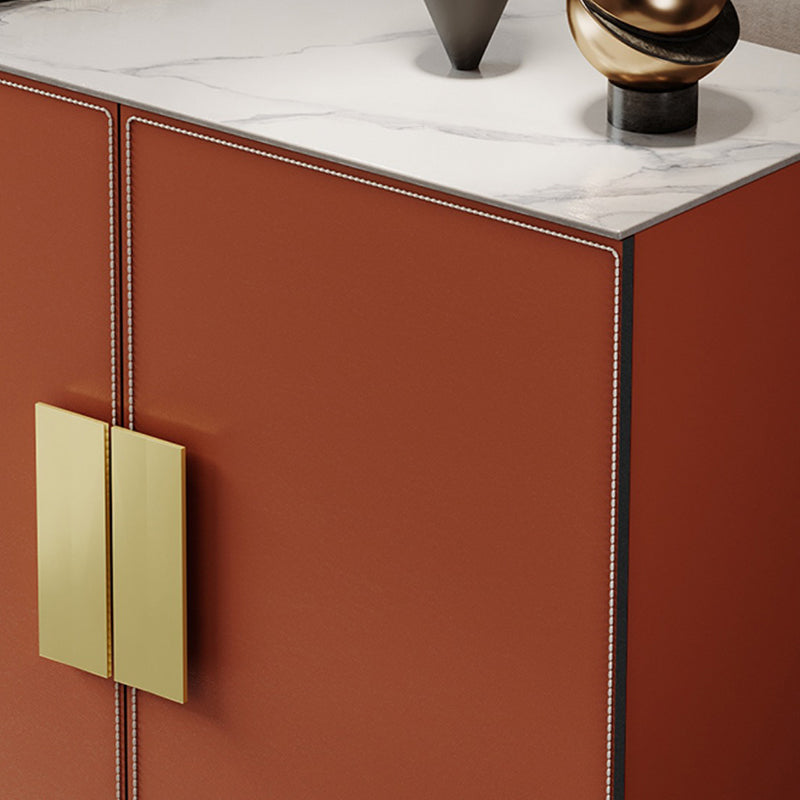 Orange Cabinet Standard 33.46" Tall Accent Cabinet with Doors Clearhalo 'Cabinets & Chests' 'cabinets_chests' 'furn' 'furn_cabinets_chests' 'Furniture' 'Living Room Furniture' 7521811