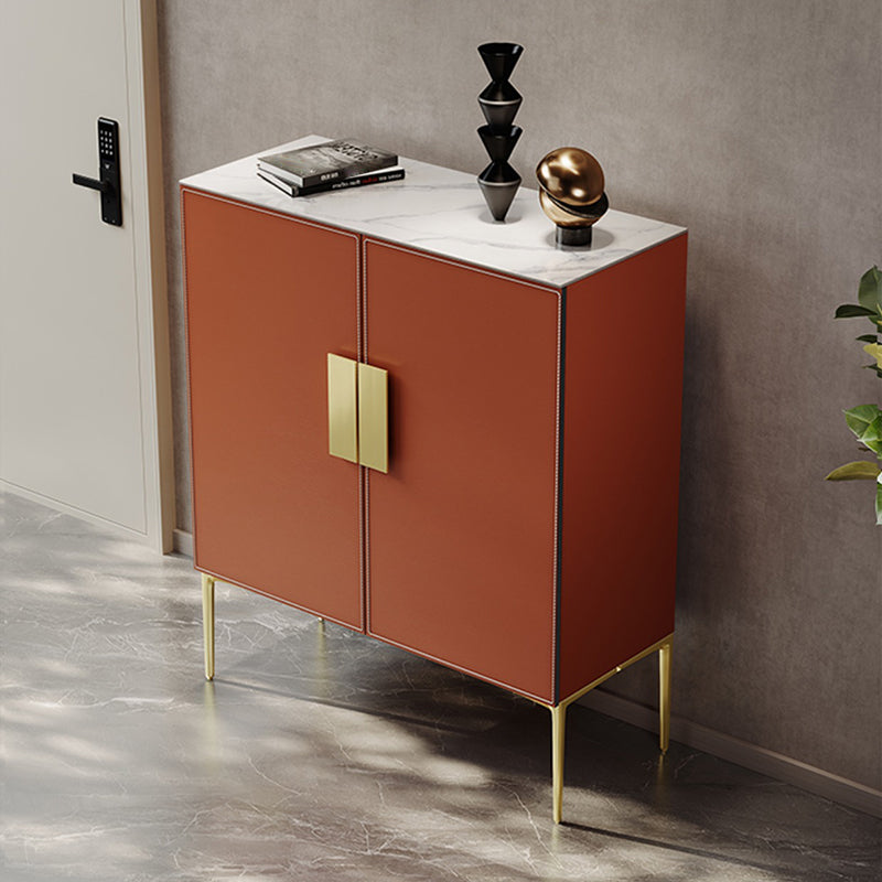 Orange Cabinet Standard 33.46" Tall Accent Cabinet with Doors Clearhalo 'Cabinets & Chests' 'cabinets_chests' 'furn' 'furn_cabinets_chests' 'Furniture' 'Living Room Furniture' 7521813