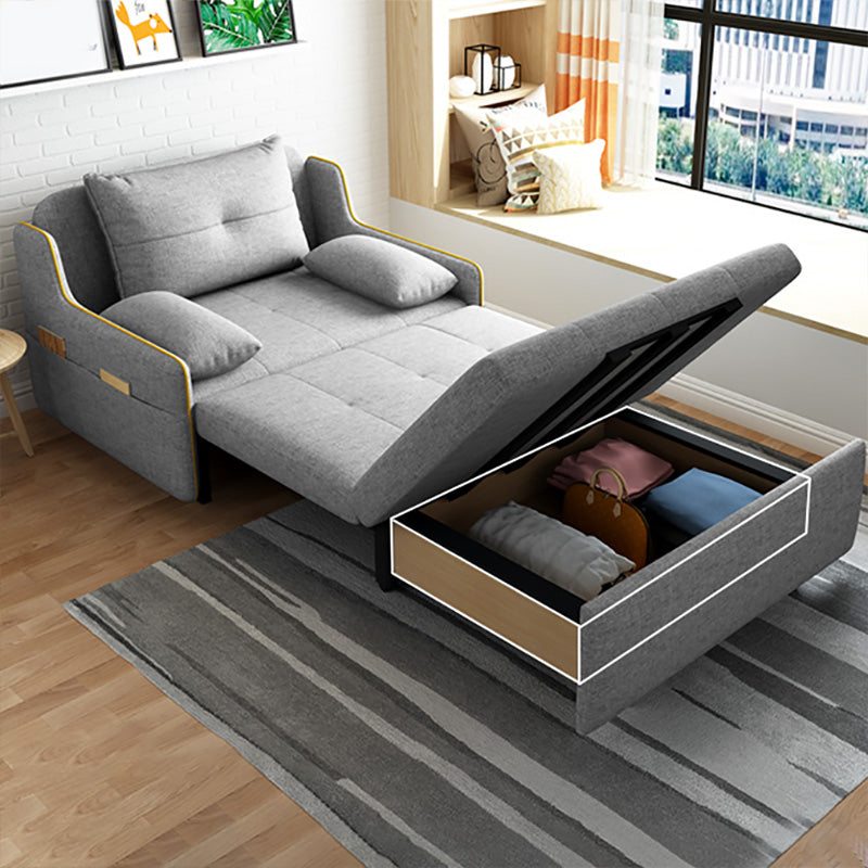 Braccia toppless da topplessino in stile moderno di divano per dormiente futon in grigio