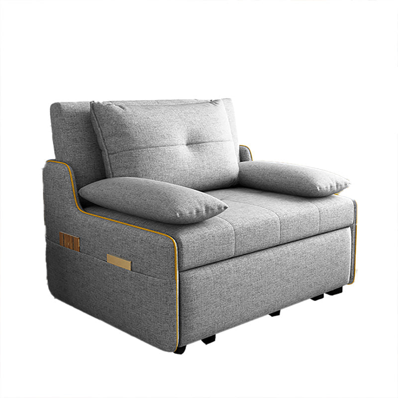 Braccia toppless da topplessino in stile moderno di divano per dormiente futon in grigio