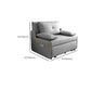 Braccia toppless da topplessino in stile moderno di divano per dormiente futon in grigio