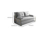 Braccia toppless da topplessino in stile moderno di divano per dormiente futon in grigio