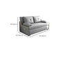 Braccia toppless da topplessino in stile moderno di divano per dormiente futon in grigio