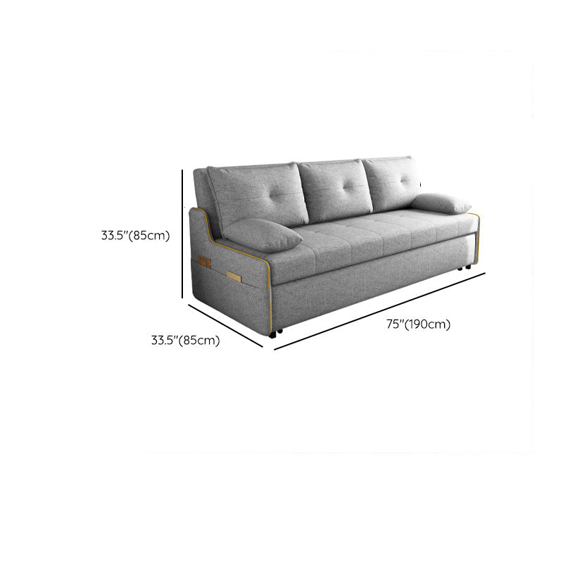 Braccia toppless da topplessino in stile moderno di divano per dormiente futon in grigio