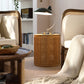 Beige Cushions Sofa in Rattan Accent Tropical Sofa with Tuxedo Arm