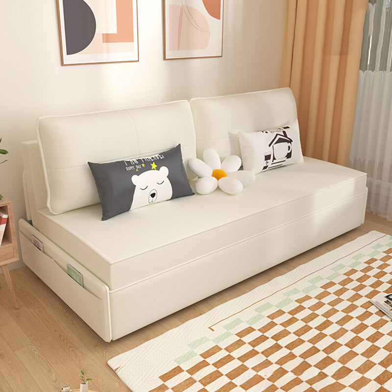 Divano futon in finta pelle in pelle glam che dormono divano in bianco