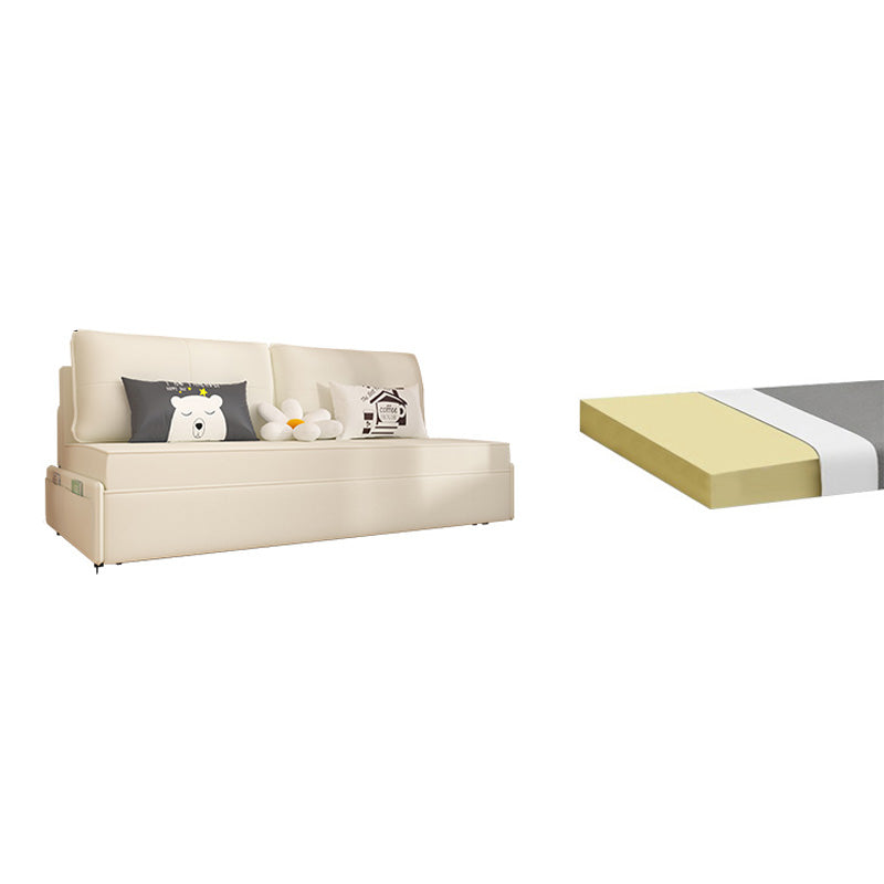 Divano futon in finta pelle in pelle glam che dormono divano in bianco