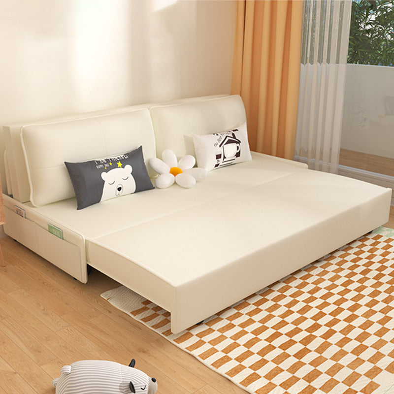 Divano futon in finta pelle in pelle glam che dormono divano in bianco