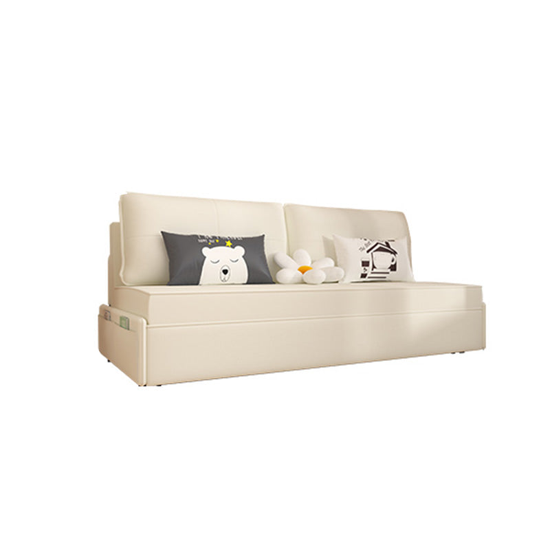 Divano futon in finta pelle in pelle glam che dormono divano in bianco