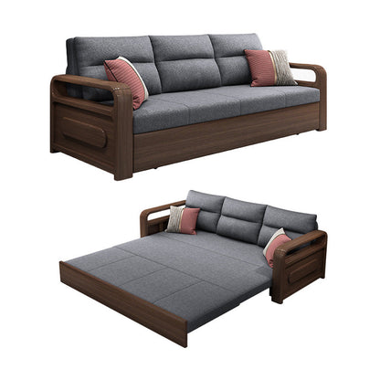 Cuscinetto con telaio futon a futon in legno massimo contemporaneo