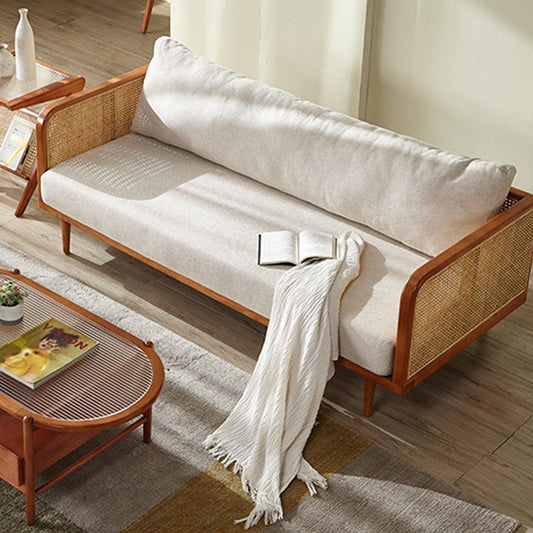 Solid Wood Square Arm Sofa Tropical Cushions Sofa for Living Room Clearhalo 'furn' 'furn_sofas' 'Furniture' 'Living Room Furniture' 'Sofa' 'sofas' 7522164