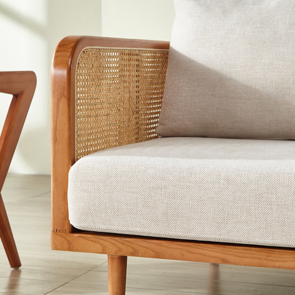 Solid Wood Square Arm Sofa Tropical Cushions Sofa for Living Room Clearhalo 'furn' 'furn_sofas' 'Furniture' 'Living Room Furniture' 'Sofa' 'sofas' 7522172