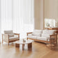 Solid Wood Sofa Square Arm Sofa with Loose Back in Natural Frame Clearhalo 'furn' 'furn_sofas' 'Furniture' 'Living Room Furniture' 'Sofa' 'sofas' 7522178