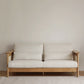 Solid Wood Sofa Square Arm Sofa with Loose Back in Natural Frame Clearhalo 'furn' 'furn_sofas' 'Furniture' 'Living Room Furniture' 'Sofa' 'sofas' 7522183