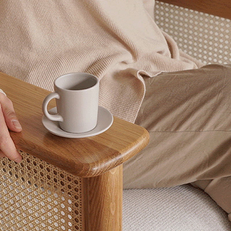 Solid Wood Sofa Square Arm Sofa with Loose Back in Natural Frame Clearhalo 'furn' 'furn_sofas' 'Furniture' 'Living Room Furniture' 'Sofa' 'sofas' 7522188