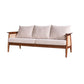 28.74" Wide Square Arm Sofa Solid Wood Sofa with Rattan Accent