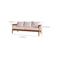 28.74" Wide Square Arm Sofa Solid Wood Sofa with Rattan Accent