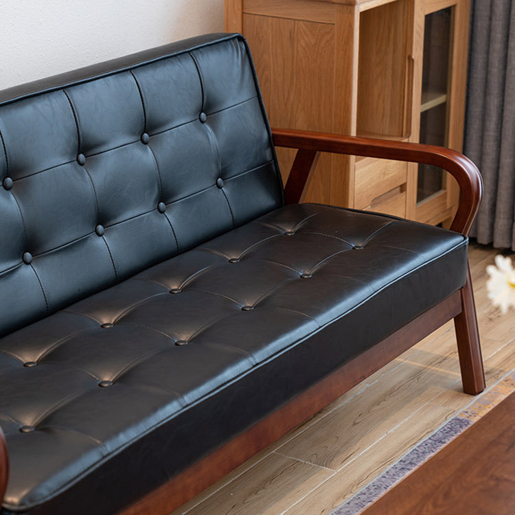 フェイクレザーソファ29.53 "ハイミッドセンチュリーモダンスクエアソファ