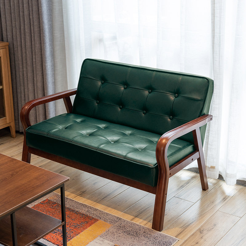 フェイクレザーソファ29.53 "ハイミッドセンチュリーモダンスクエアソファ