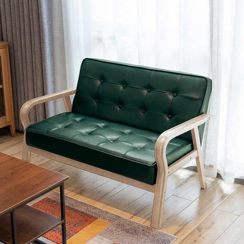 フェイクレザーソファ29.53 "ハイミッドセンチュリーモダンスクエアソファ