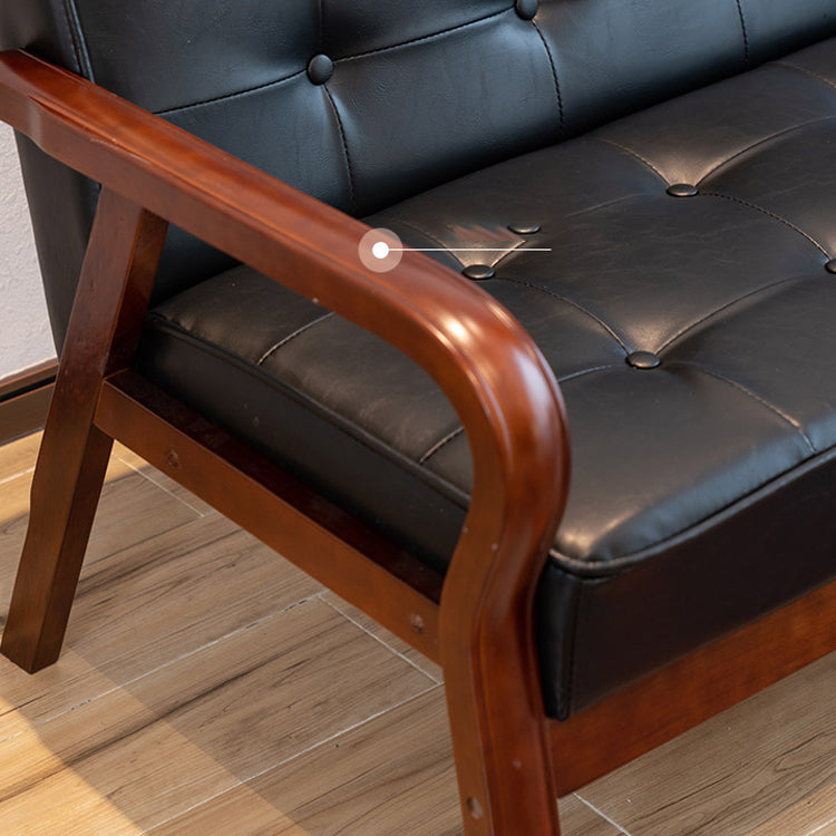 フェイクレザーソファ29.53 "ハイミッドセンチュリーモダンスクエアソファ