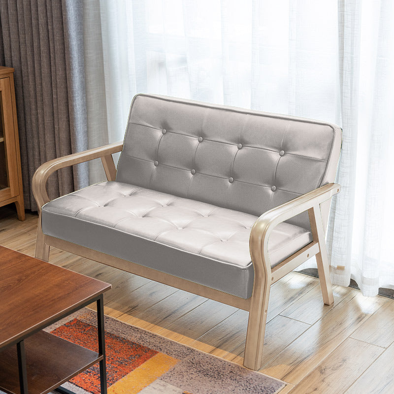 フェイクレザーソファ29.53 "ハイミッドセンチュリーモダンスクエアソファ