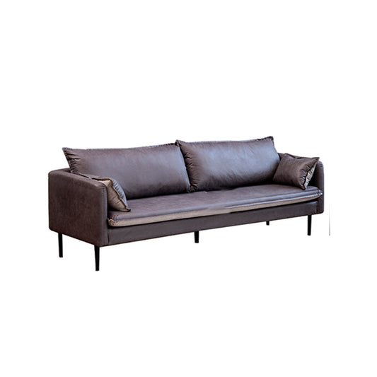 30,70 "H Faux Leder Massive Holzarmodesofa mit zwei Kissen