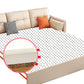 Glam Square Arms Futon et matelas en faux cuir canapé-lit en beige