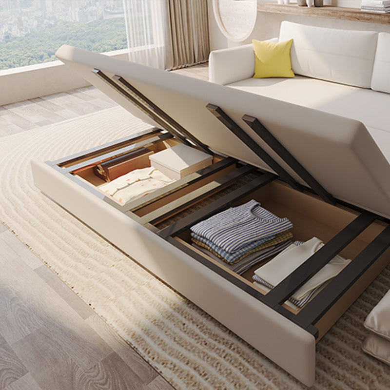 Glamour en bois futon avec matelas futon canapé-lit carré arms