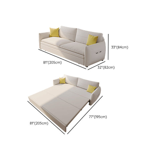 Glam Wooden Futon con materasso divano futon letto braccia quadrata divano dormiente